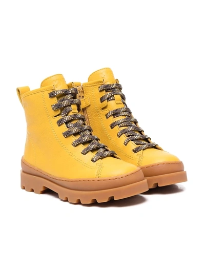 Camper Brutus Low-top Boots In Yellow
