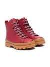 Camper Brutus Ankle Boots In Red