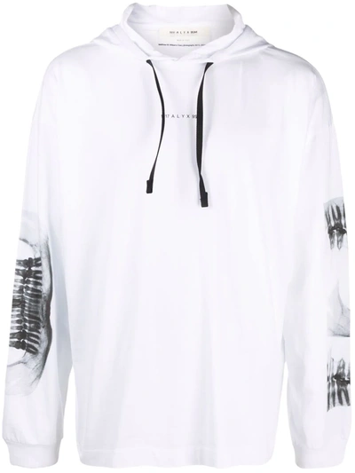 Alyx Graphic-print Pullover Hoodie In Bianco