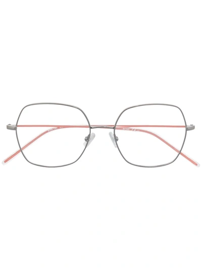 Hugo Boss Oversize-frame Glasses In 银色