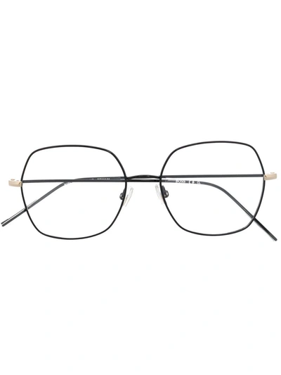 Hugo Boss Round-frame Glasses In 黑色