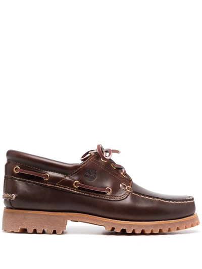 Timberland Hand-sewn Boat Shoes In Brown