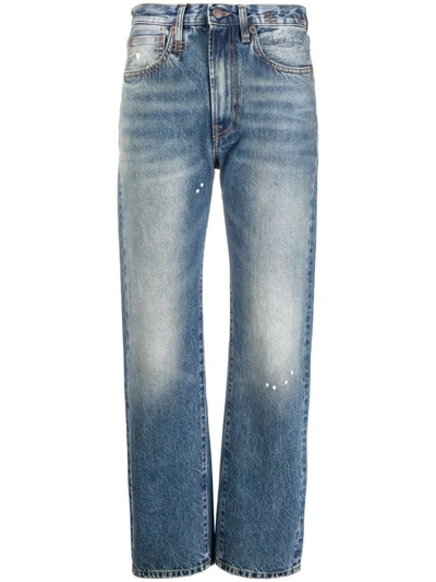 R13 Courtney Cropped Slim-leg Faded Jeans In Jasper