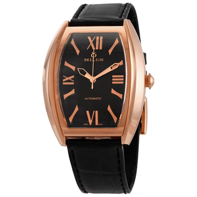 Milus Agenios Automatic Black Dial Unisex Watch Agea200pb