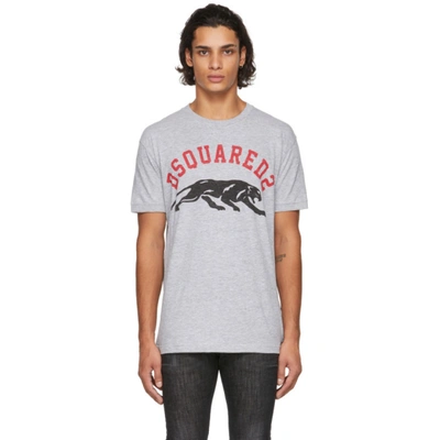 Dsquared2 Short Sleeve Gray T-shirt In Grey