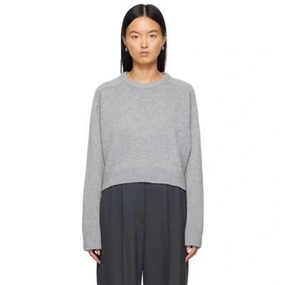 Loulou Studio Bruzzi Cropped Wool And Cashmere Sweater In Neutral