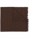 TOM FORD CHECK-PRINT KNITTED SCARF