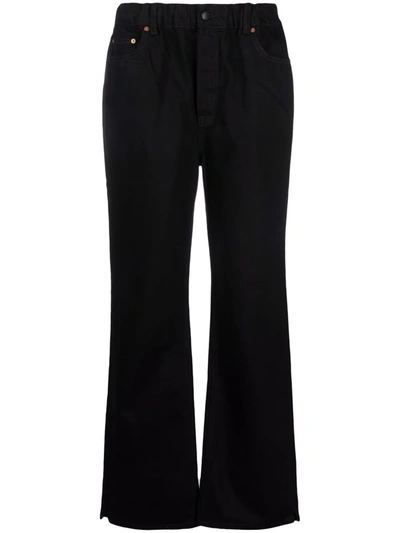 Alexander Wang Loose Fit Wide Leg Trousers In Black