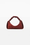 Alexander Wang Scrunchie Mini Bag In Satin In Cabernet