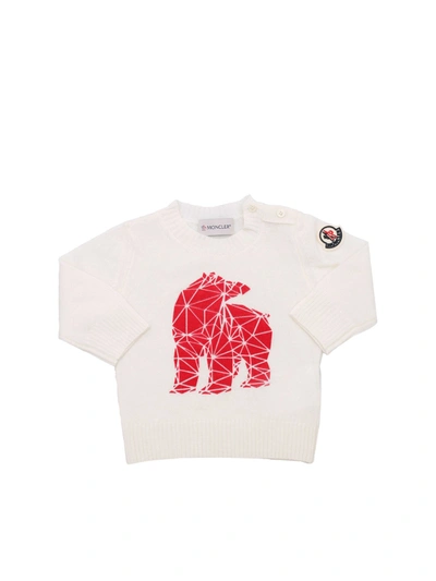 Moncler Babies' Flock Print Sweater In Cream Color