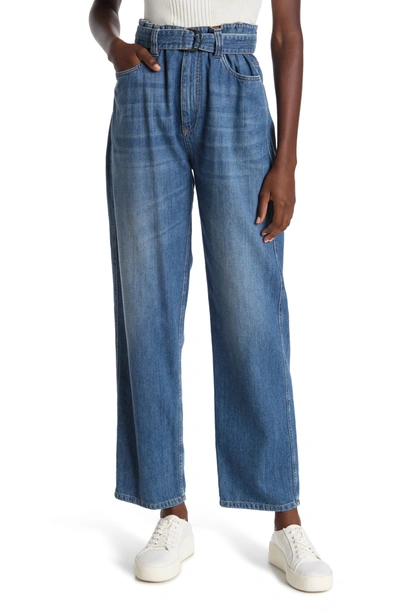 Brunello Cucinelli Belted Straight Leg Jeans In Lav. Light