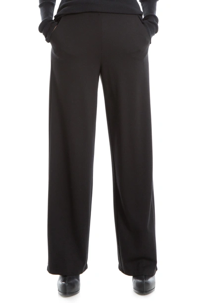 Max Studio Easy Wide Leg Ponte Knit Pants In Black