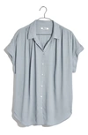 Madewell Central Drapey Shirt In Dusty Pool