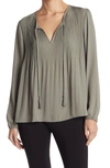 Daniel Rainn Release Pleast Tassel Tie Blouse In Basil