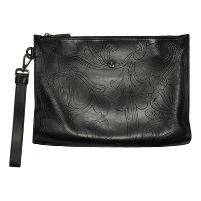 Pre-owned Versace La Medusa Leather Bag In Black