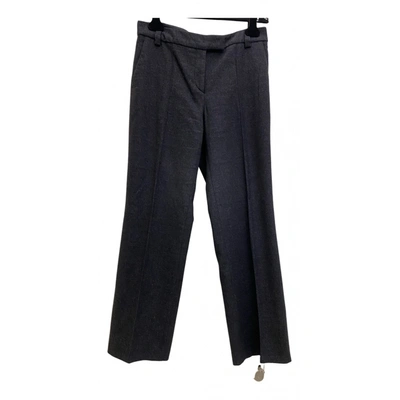 Pre-owned Burberry Cashmere Straight Pants In Black