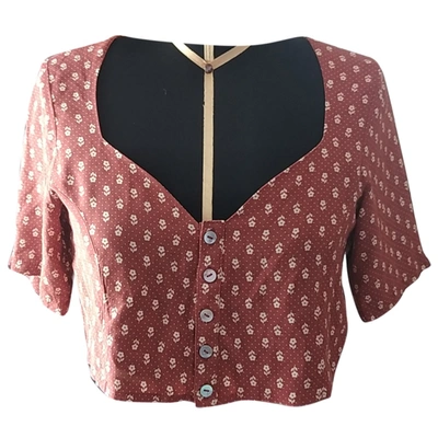 Pre-owned Afends Blouse In Red