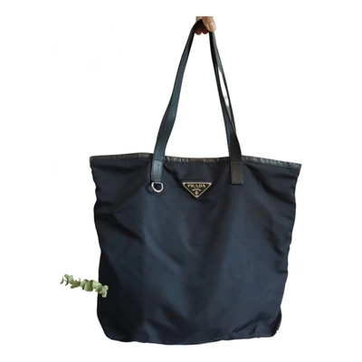 Pre-owned Prada Re-nylon Cloth Handbag In Blue