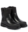 MONCLER RAIN DON'T CARE LEATHER ANKLE BOOTS,P00582075