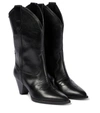 Isabel Marant 60mm Luliette Leather Ankle Boots In Black