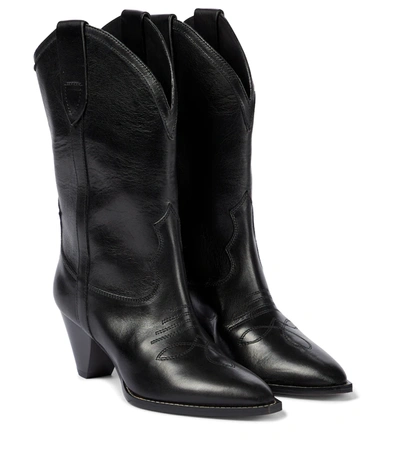 Isabel Marant 60mm Luliette Leather Ankle Boots In Чёрный