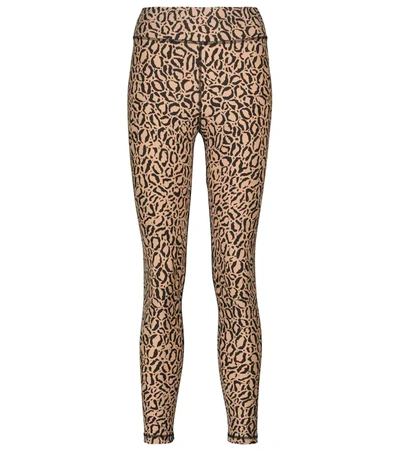 The Upside Leopard-print High-rise Cropped Leggings In Multi-colour