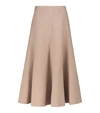 Gabriela Hearst Maureen High-rise Pleated Midi Skirt In Beige