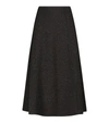 Loro Piana Pontaccio Cashmere Midi Skirt In Fantasy Dark Grey