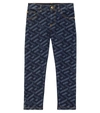 VERSACE LOGO-PRINTED HIGH-RISE JEANS,P00611312