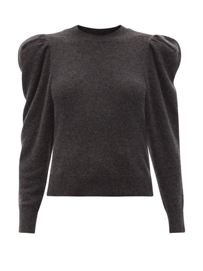 Frame Round-neck Recycled-cashmere Sweater In Charcoal Heather