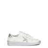 Golden Goose Stardan Sneakers With Silver Metallic Leather Star And Heel Tab In White