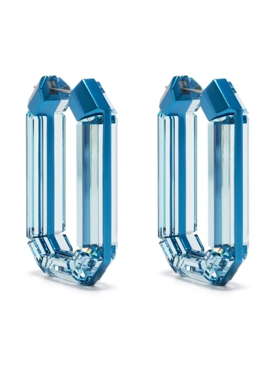 Swarovski Lucent Hoop Earrings In Neutral