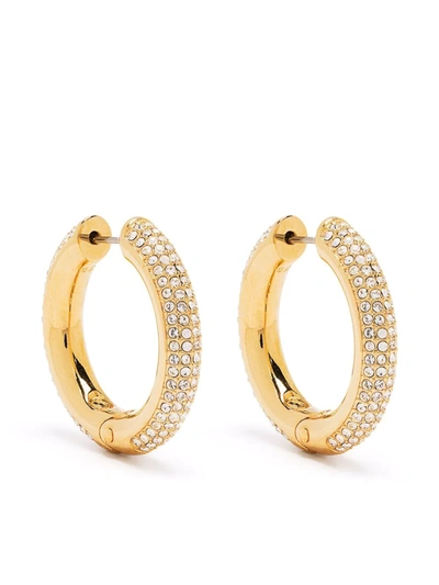 Swarovski Dextera Crystal Hoop Earrings In Gold