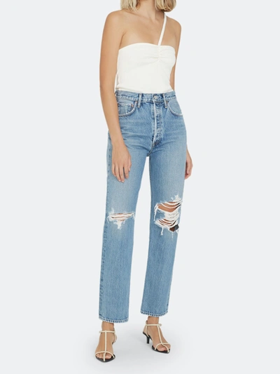 Agolde 90's Pinch Waist High Rise Straight Fit Jeans In Backdrop