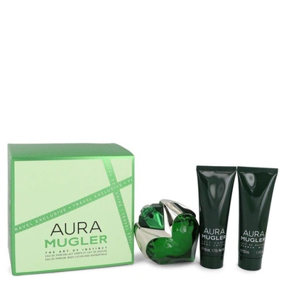 Mugler Thierry   Aura By Thierry  Gift Set -- 1.7 oz Eau De Parfum Spray + 1.7 oz Body Lo