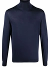 Drumohr Turtle-neck Sweater In 蓝色
