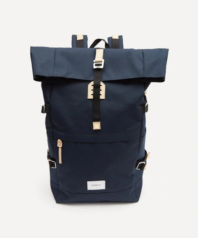 Sandqvist Bernt Roll Top Backpack In Navy