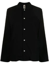 Tekla Long-sleeve Cotton Pyjama Shirt In Black