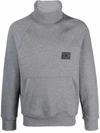 Neil Barrett Logo-patch Rollneck Sweatshirt In Grey