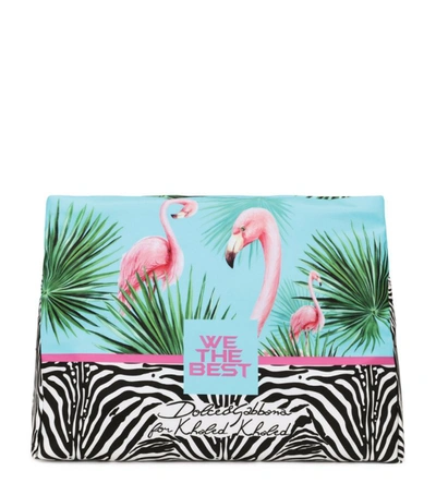 Dolce & Gabbana Flamingo Print Pouch Bag In Multi