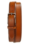 Johnston & Murphy Perforated Leather Belt In Tan Leather