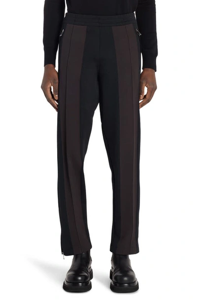 Bottega Veneta Trousers In Bicolor Technical Fabric In Brown