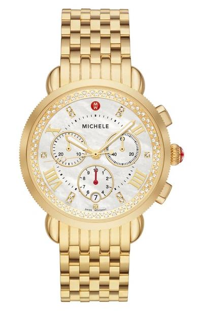 Michele Sport Sail Bracelet Watch, 38mm In Gold