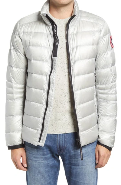 Canada Goose Crofton Water Resistant Packable Quilted 750 Fill Power Down Jacket In Silver