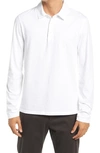 VINCE GARMENT DYED LONG SLEEVE POLO,MS1299034A