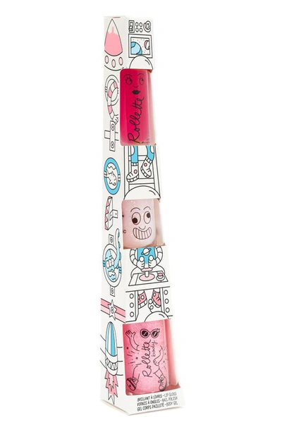 Nailmatic Pretty Building Nail Polish, Lip Gloss & Body Glitter Gel Set In Asstorted