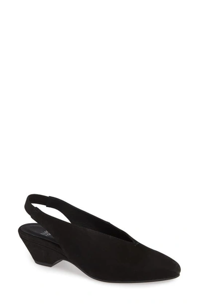 Eileen Fisher Gatwick Slingback Pump In Black Nubuck