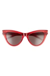 Saint Laurent Women's Cat Eye Sunglasses, 54mm In Red/ Black