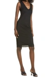 Afrm Ariana Sleeveless Dress In Noir