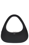 Coperni Swipe Baguette Leather Top Handle Bag In Black